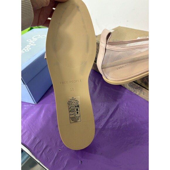 Free People Mesh Mania Bow Flat in Cloud Pink Size US9 Revolver New In Box - Picture 11 of 15